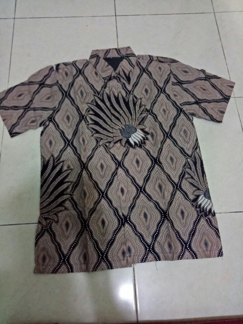Pari Moca Batik Pria Lengan Pendek Full Furing Batik Solo