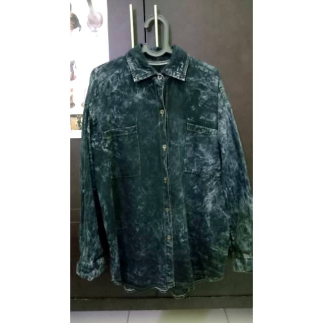 Kemeja oversize Kemeja batwing kemeja denim oversize