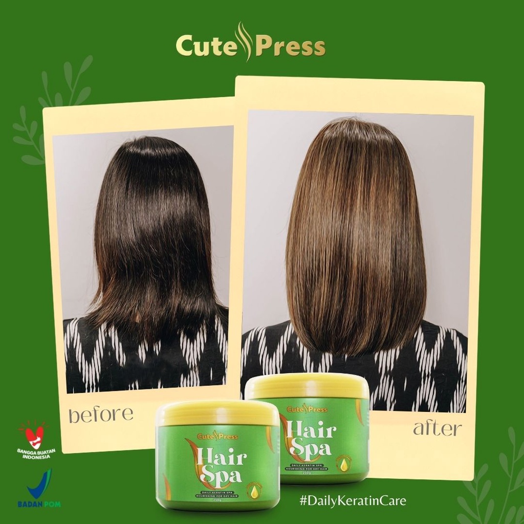 Cute Press Hair Spa Smooth Keratin / Masker Rambut / Creambath / Treatment Rambut 250gr