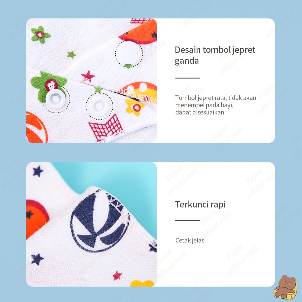 Payoe celemek bayi slaber segitiga / slaber bayi handuk air liur bayi /baby bibs-4