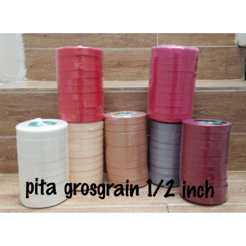 25 yard pita grosgrain 1/2 inch dan 1 inch polos