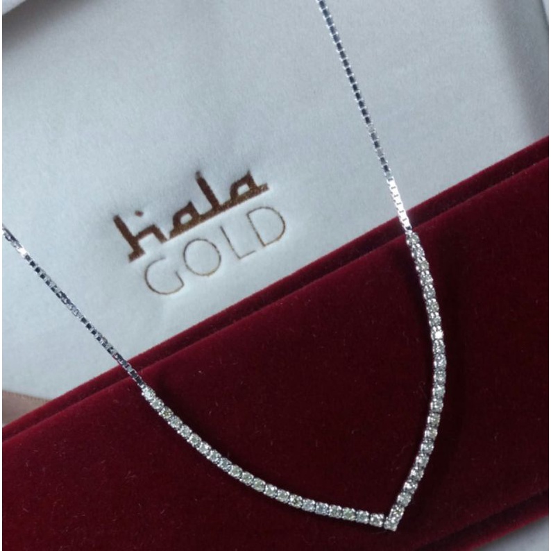kalung berlian emas 75%
