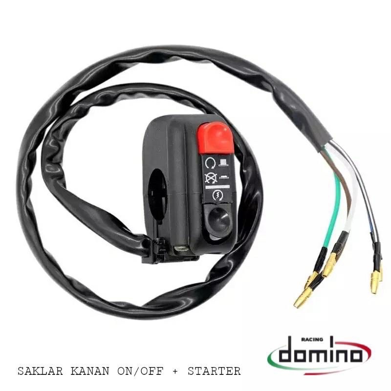 Saklar kanan switch stater on off universal by domino(merah hitam)