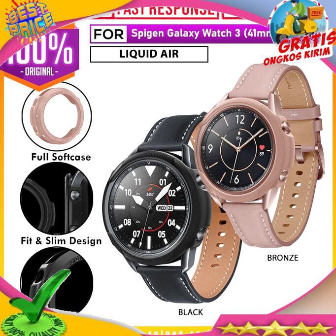 NEW PRODUK CASE SAMSUNG GALAXY WATCH 3 41MM/45MM SPIGEN LIQUID AIR SOFT CASING - 41MM, BRONZE COD
