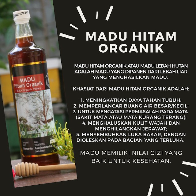 

MADU HITAM ORGANIK 850GR - madu kota batu - resep menghaluskan wajah
