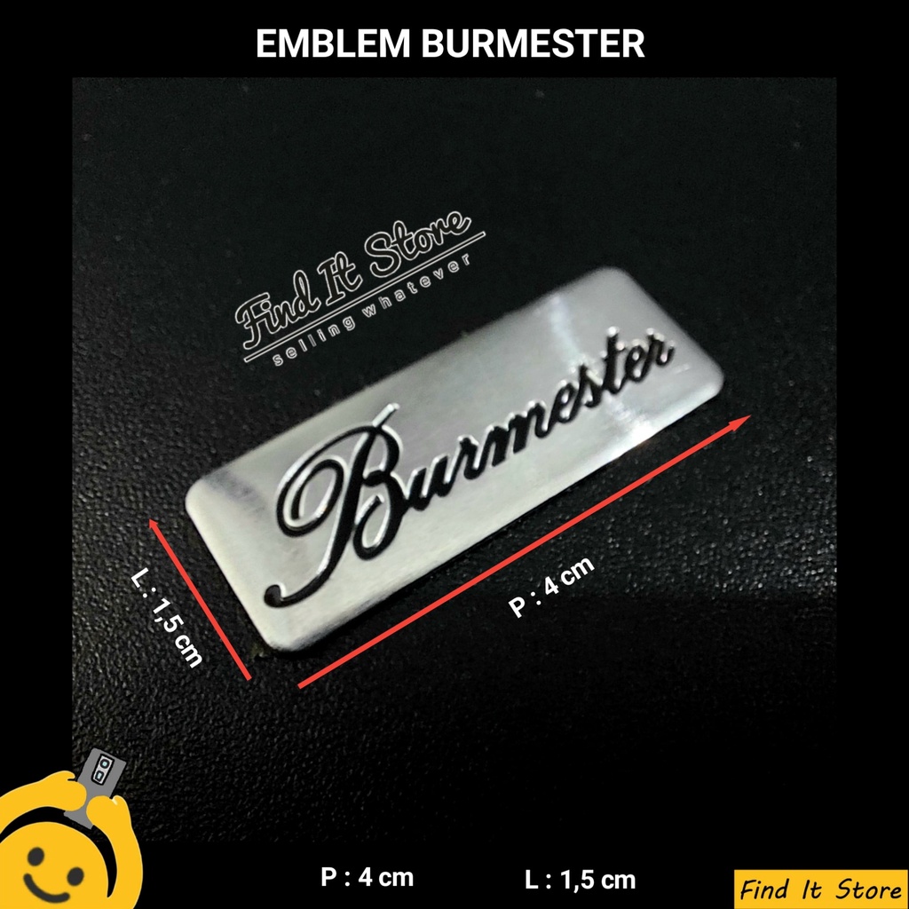 Emblem 3D Burmester Tulisan Kotak badge speaker (bkn fender dynaudio meridian focal)