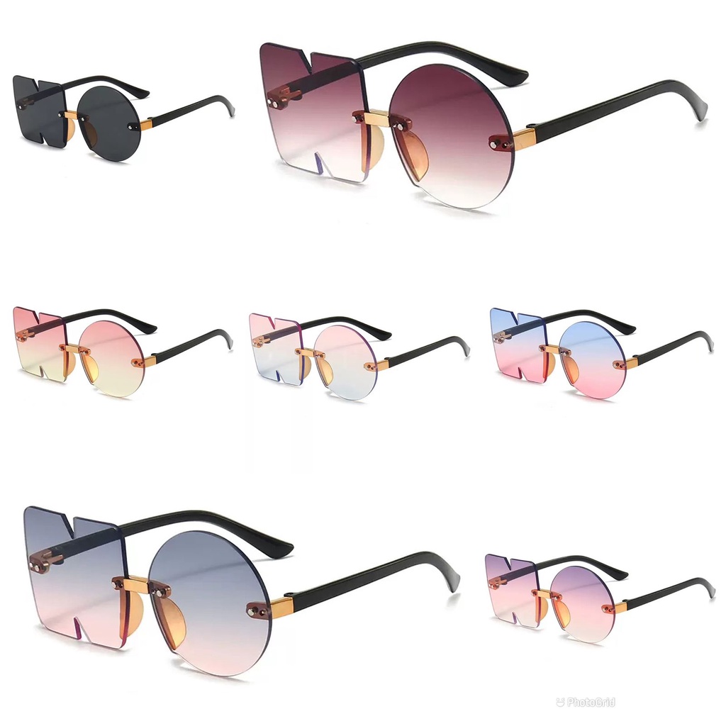 LDS KC05 Sunglasses Kacamata Hitam/Gradien (Bentuk NO) Tanpa Frame Women Fashion Anti Radiasi New Arrival Import