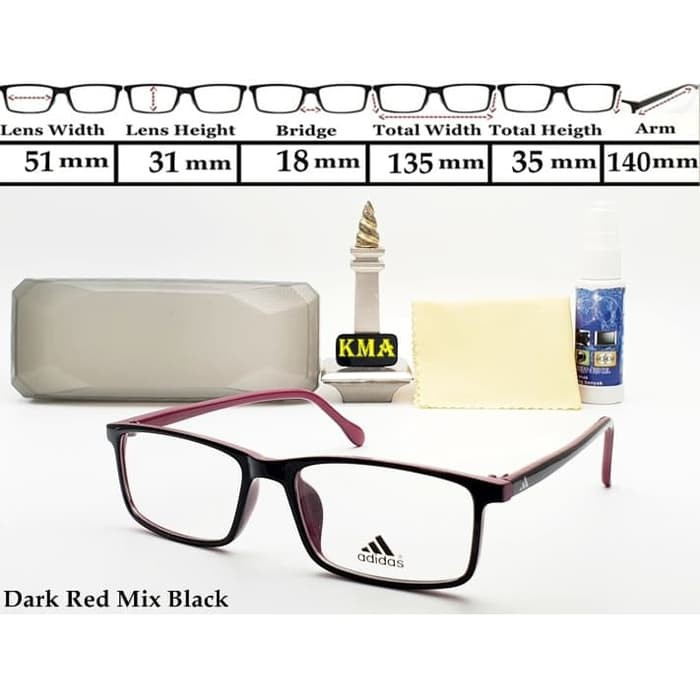 frame kacamata lensa minus Adidas kacamata adidas frame sport minus