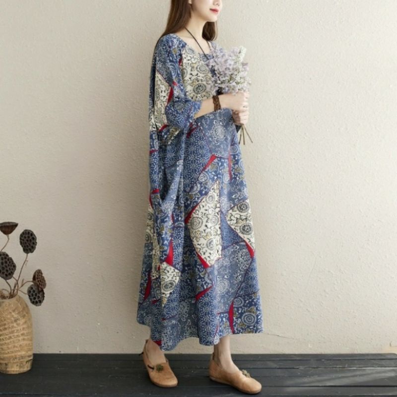 79007 JAVANIA LOOSE DRESS / DRESS JUMBO / DRESS BATIK