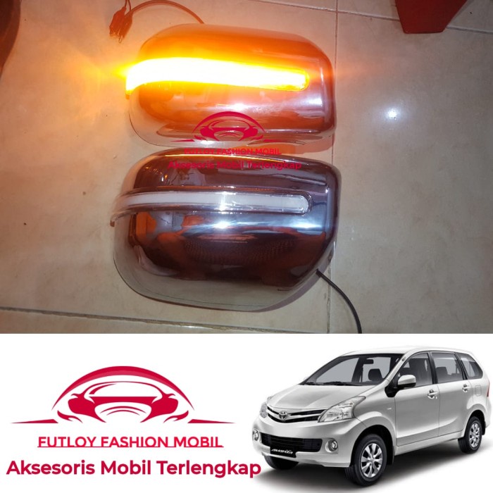 RUNNING SEIN LED Cover Spion Mobil All New AVANZA 2012 2016 Chrome