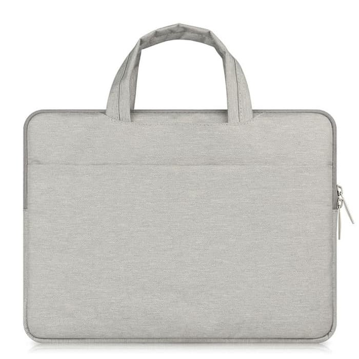 Tas Laptop Macbook Softcase Nylon Pocket Handstrap 13 inch - grey