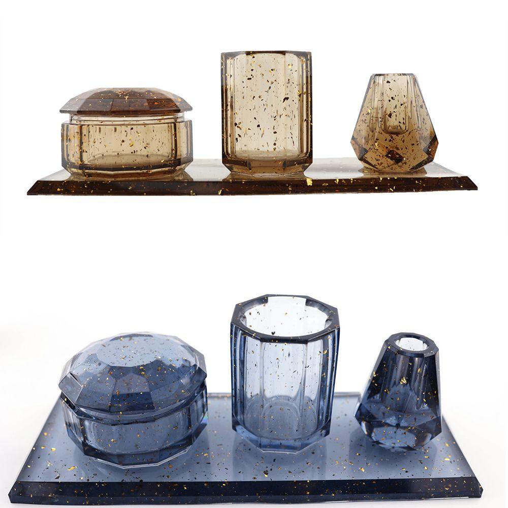 R-flower Resin Cetakan Craft Making Candlestick Vas Silikon Desktop Storage