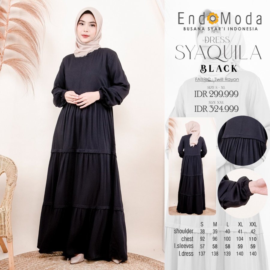 Endomoda Gamis Polos Syar'i Syaquila Terbaru