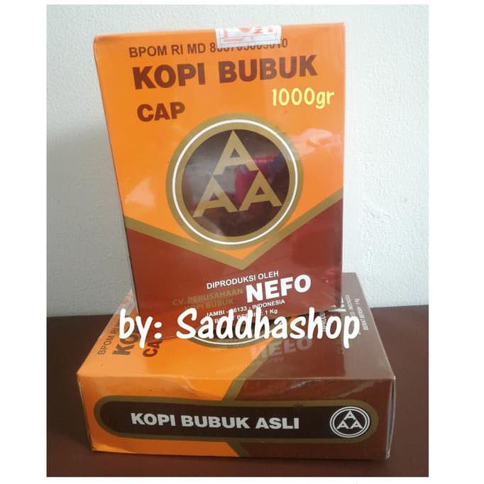 

Kopi Murni Bubuk Hitam Excelsa Nikmat Asli Cap AAA Nefo Jambi 1kg BIG SALE