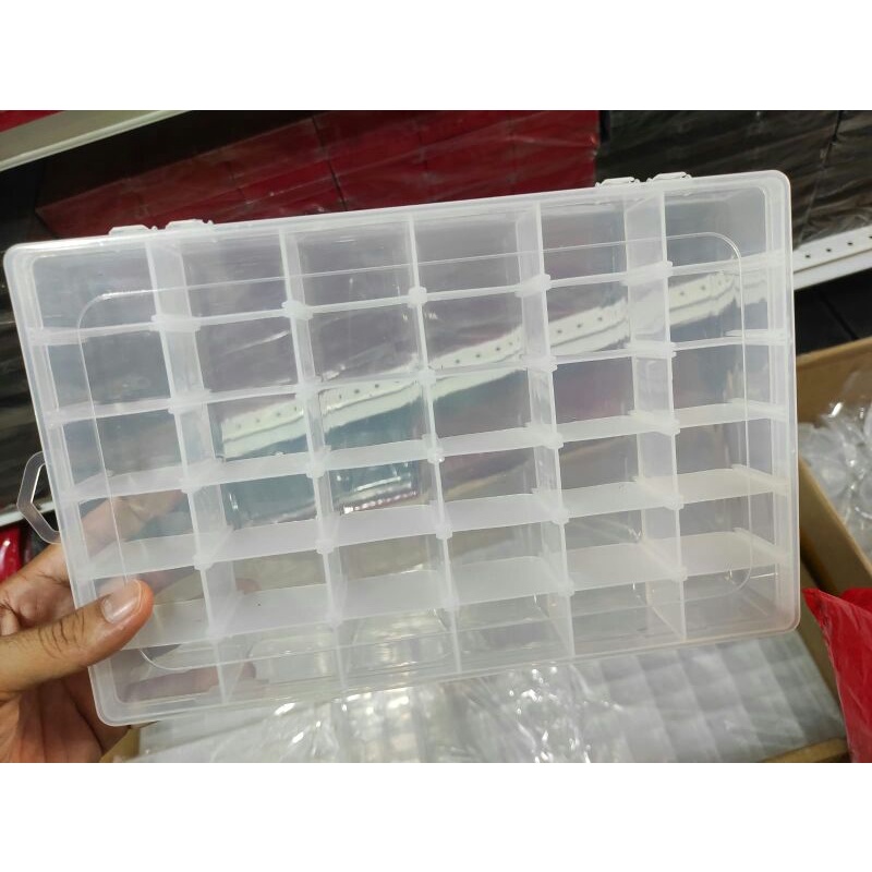 

box kotak sekat 36 murah untuk simpan aksesoris dan taruh pernak pernik plastik murah tebal