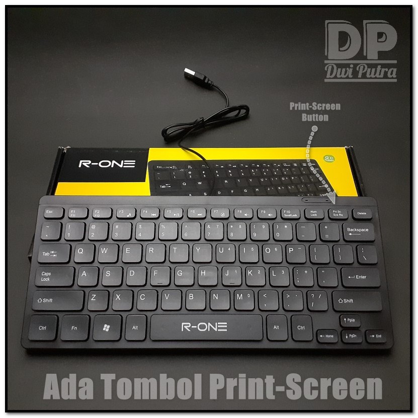 KEYBOARD MINI R-ONE R-1602 USB // R1602 CHOCO OFFICE MULTIMEDIA // LAPTOP PC KOMPUTER ANDROID