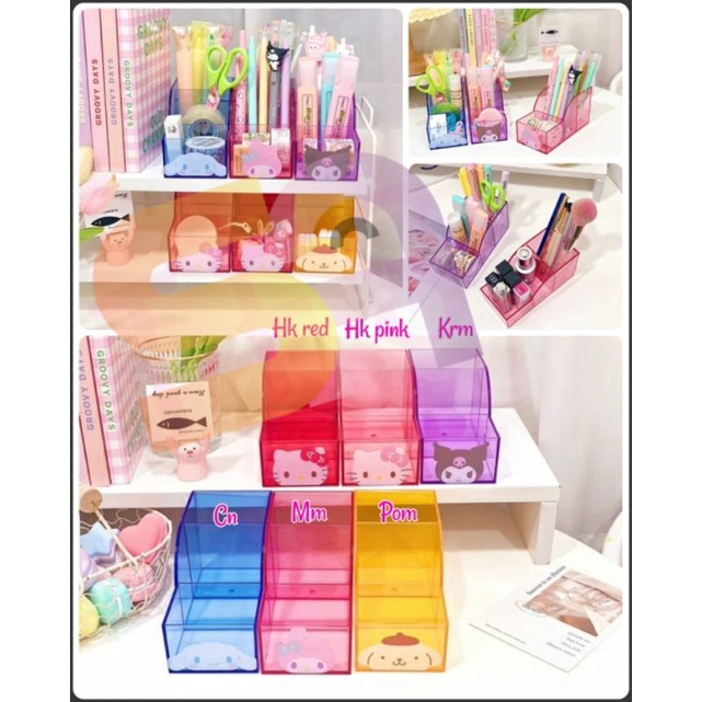 

PEN HOLDER/TEMPAT PEN SEKAT 3 SANRIO HELLOKITTY MYMELODY CINNAMONROLL POMPURIN KUROMI