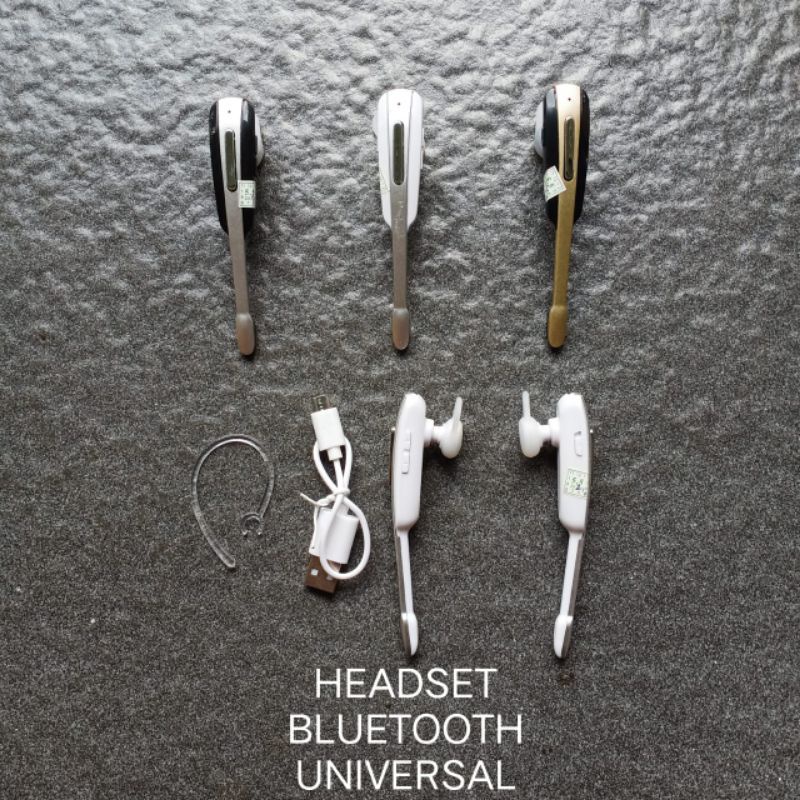 Headset Bluetooth Universal ( 2 model ) wireless earphone handset handsfree hedset henset hensfri hf