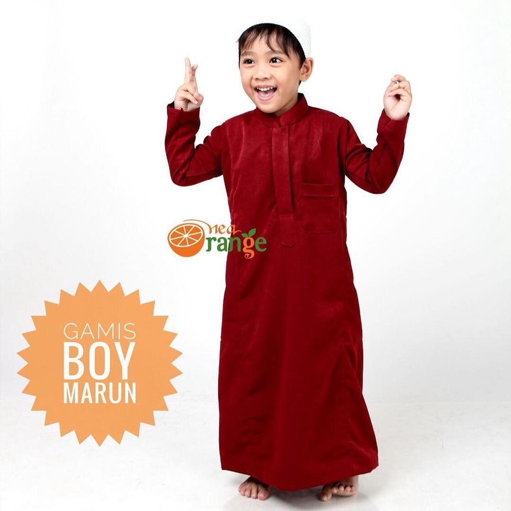 Nea Orange Gamis Anak &amp; Balita Jubah Pakistan Putih Hitam Abu Berry Mart