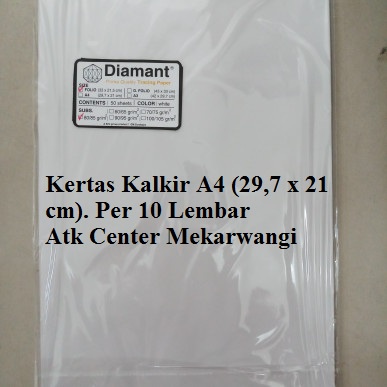 

Kertas Kalkir A4 Per 10 Lembar (29,7 x 21 cm ) 80/85 gr-m2 / Tracing Paper Uk A4 / Kertas Kalkir A4