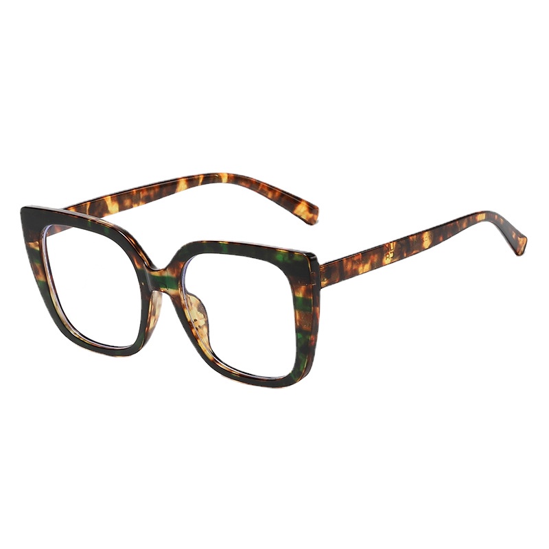 Kacamata Lensa Datar Anti Radiasi Komputer Model Mata Kucing Gaya Retro Untuk Wanita