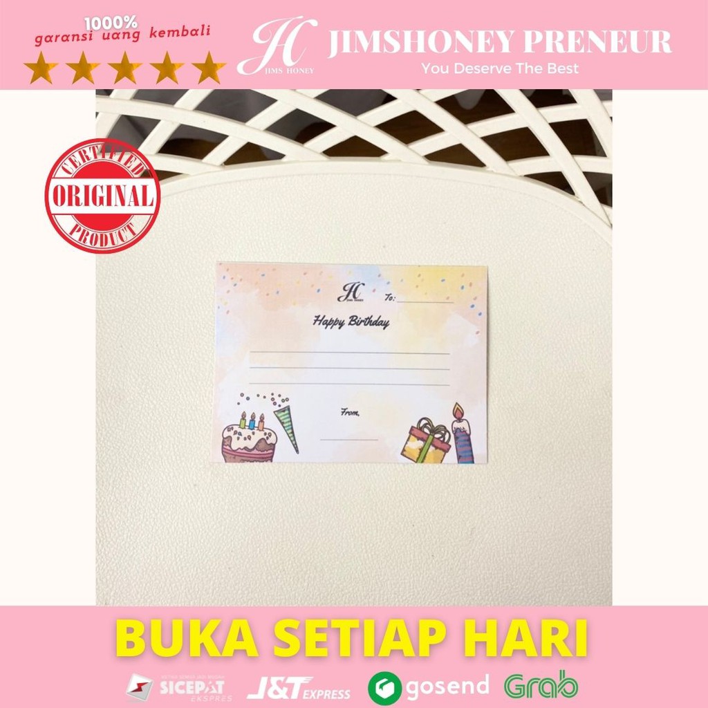 Kartu ucapan Greeting Card  from Jims Honey Ucapan Ulang Tahun