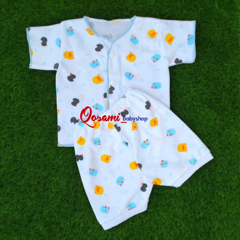 SHANKUSEN 3 pcs Setelan Pendek Bayi Newborn Motif SNI