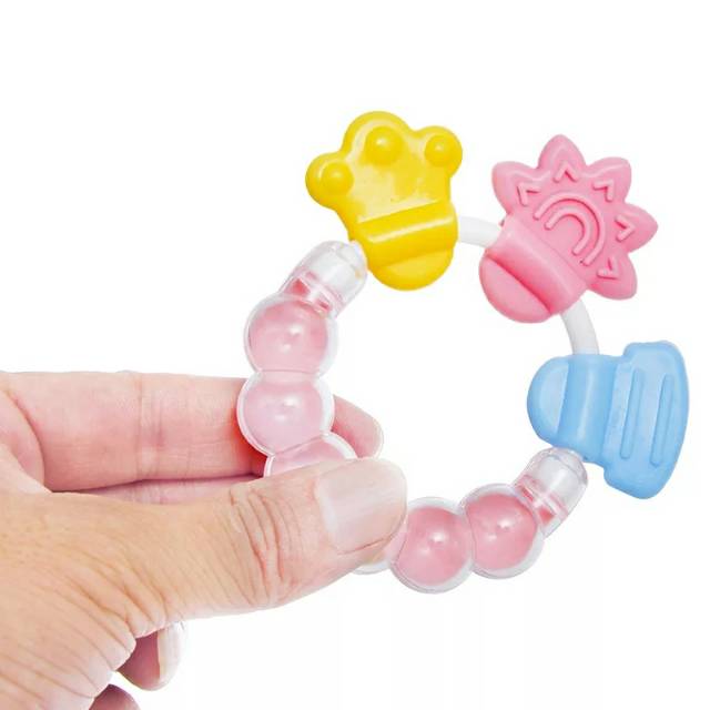 Mainan Rattle Teether Gigit Genggam Bayi Anak Mainan Gigit Bayi