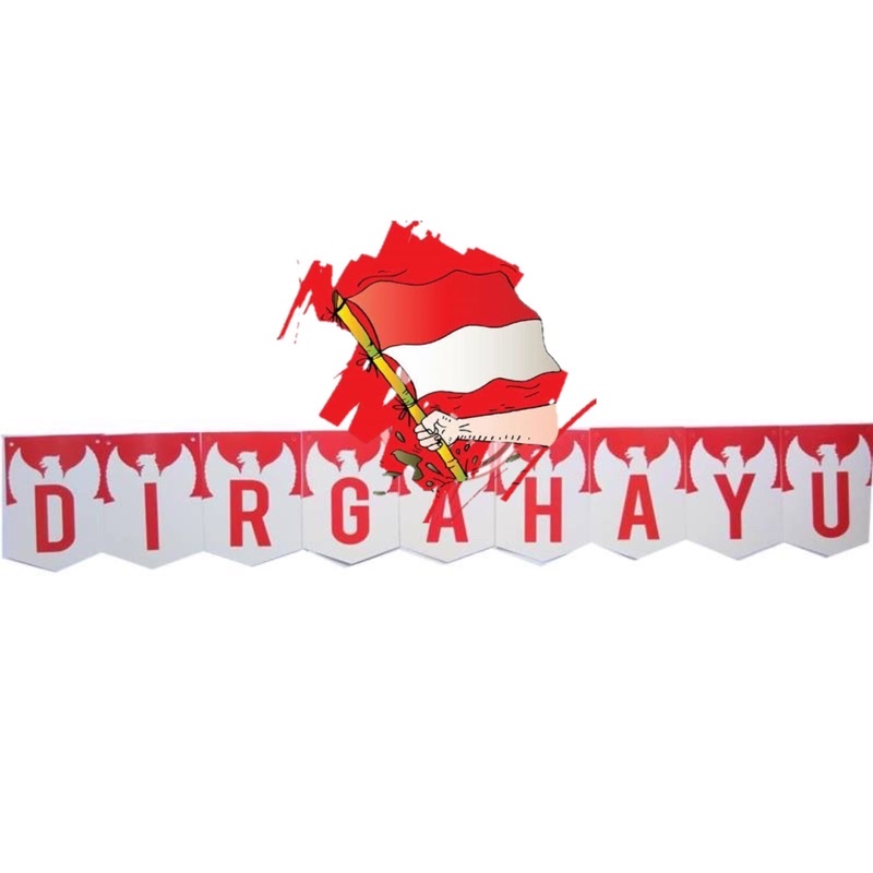 BANNER GANTUNG BUNTING FLAG 17 AGUSTUS DIRGAHAYU HUT RI MERAH PUTIH - DEKORASI HIASAN RUANGAN INDEPENDENT DAY INDONESIA