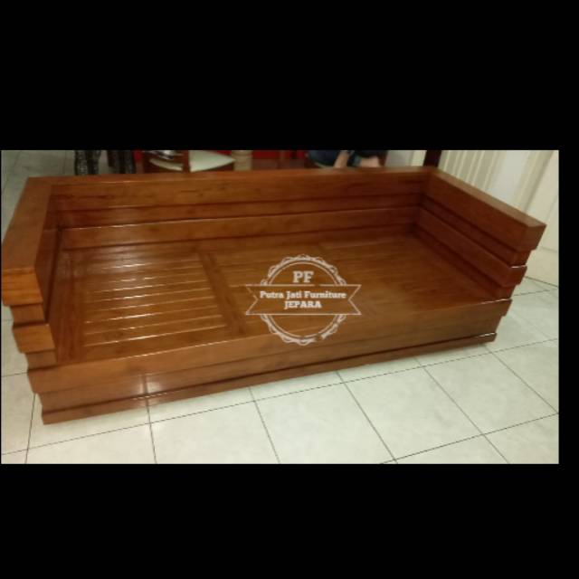 Bale bale/ daybed jati - kursi panjang besar hias model simpel