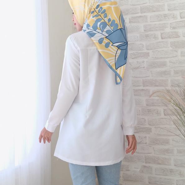 ● Kemeja putih polos wanita kerja kantor PNS Guru PPL atasan baju kantoran cewek jumbo ☑