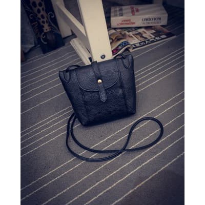 LMX tas selempang retro korea mini bta051   Hitam