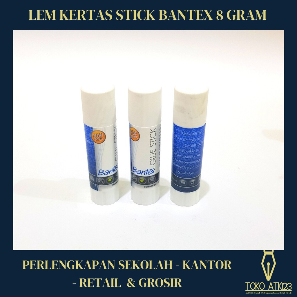 Lem Kertas Stick Merk Bantex 8 gram