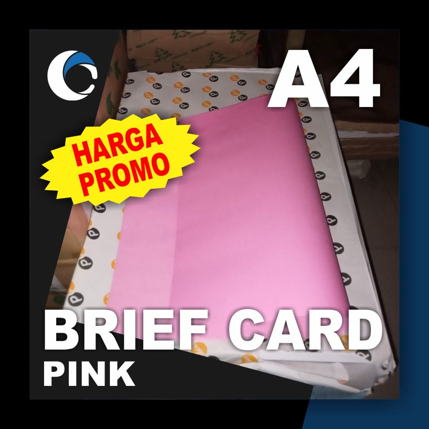 

KERTAS BC / BRIEF CARD PINK 160 GSM Uk [ A4 ] 21 cm X 29.7 ( 100 LEMBAR )