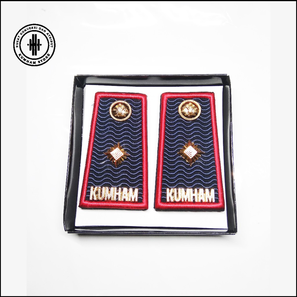 PANGKAT PDH 3D LIST MERAH - KEMENKUMHAM/LAPAS/IMIGRASI