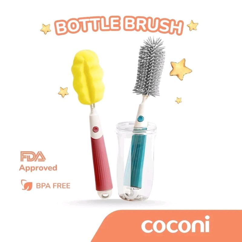 Coconi Baby Bottle Brush Complete Set / Sikat Pembersih Botol Bayi