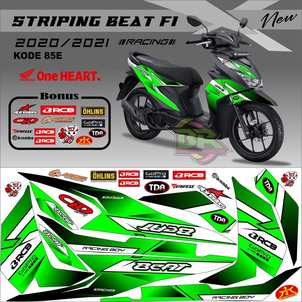 Striping Beat New 2020-2023 Stiker Lis Beat New Variasi kode 85