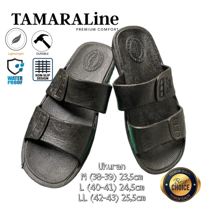 Sandal Selop Slide Slip on Karet Pria Dewasa / Remaja - TAMARALINE 109 / Bahan Premium Lentur Empuk Ringan Kuat Anti Slip Anti Air Model Sandal Casual Santai Rumah Hotel Outdoor Kamar Mandi Murah Original