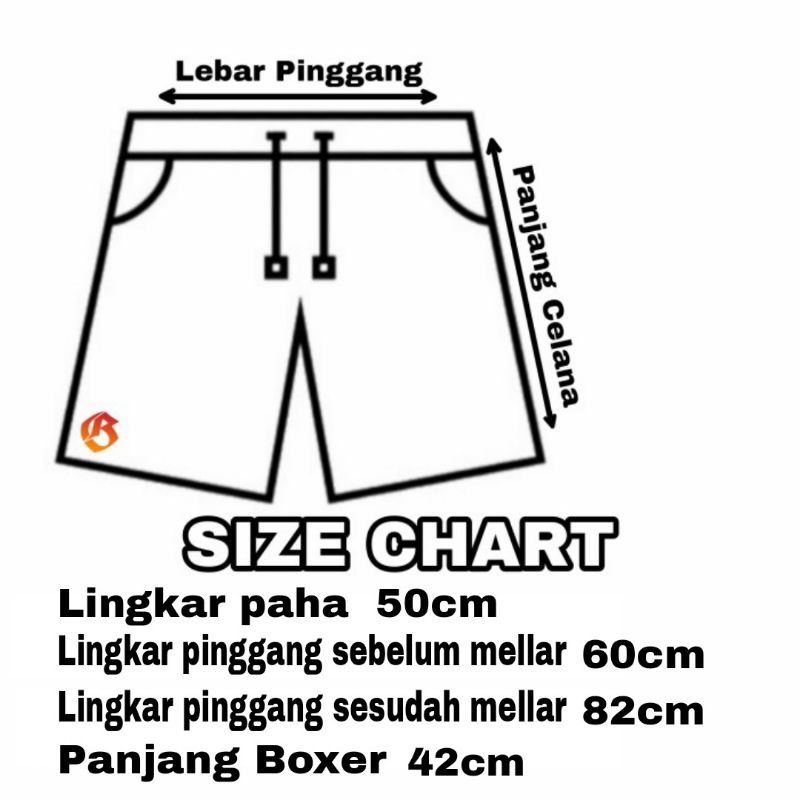 CELANA KOLOR BOXER PRIA WANITA MOTIF BAHAN KATUN 30S BOKSER KATOK MELLAR