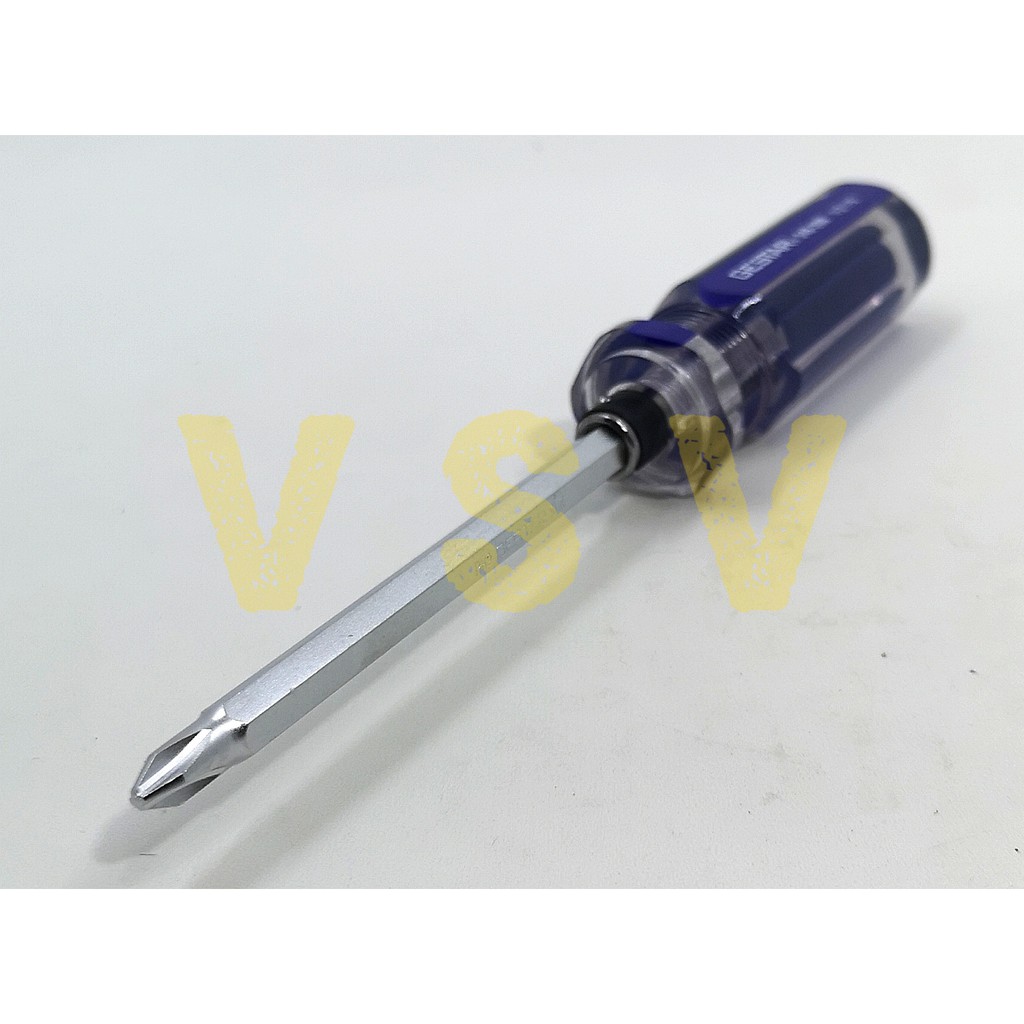 GESTAR Magnetic 2way screwdriver 150mm / obeng bolak balik / plus min