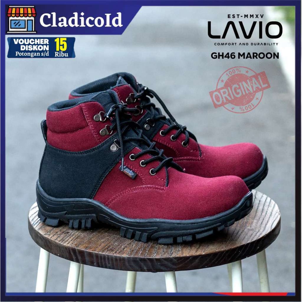 SEPATU BOOT PRIA SAFETY UJUNG BESI OUTDOOR KERJA LAPANGAN PROYEK MENDAKI GUNUNG TRAVELING LAVIO GH46 SEFTY SHOES SAFTY UJUNG BESI