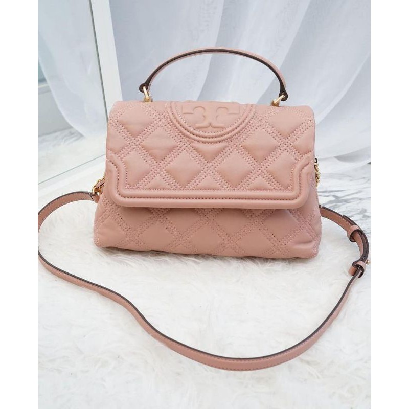 Tory Burch Soft Fleming Top Handle Pink Moon