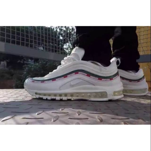 TERLARIS. NIKE AIR MAX 97 "UNDEFEATED" WHITE PREMIUM ORIGINAL. SEPATU NIKE MURAH. SNEAKER IMPORT