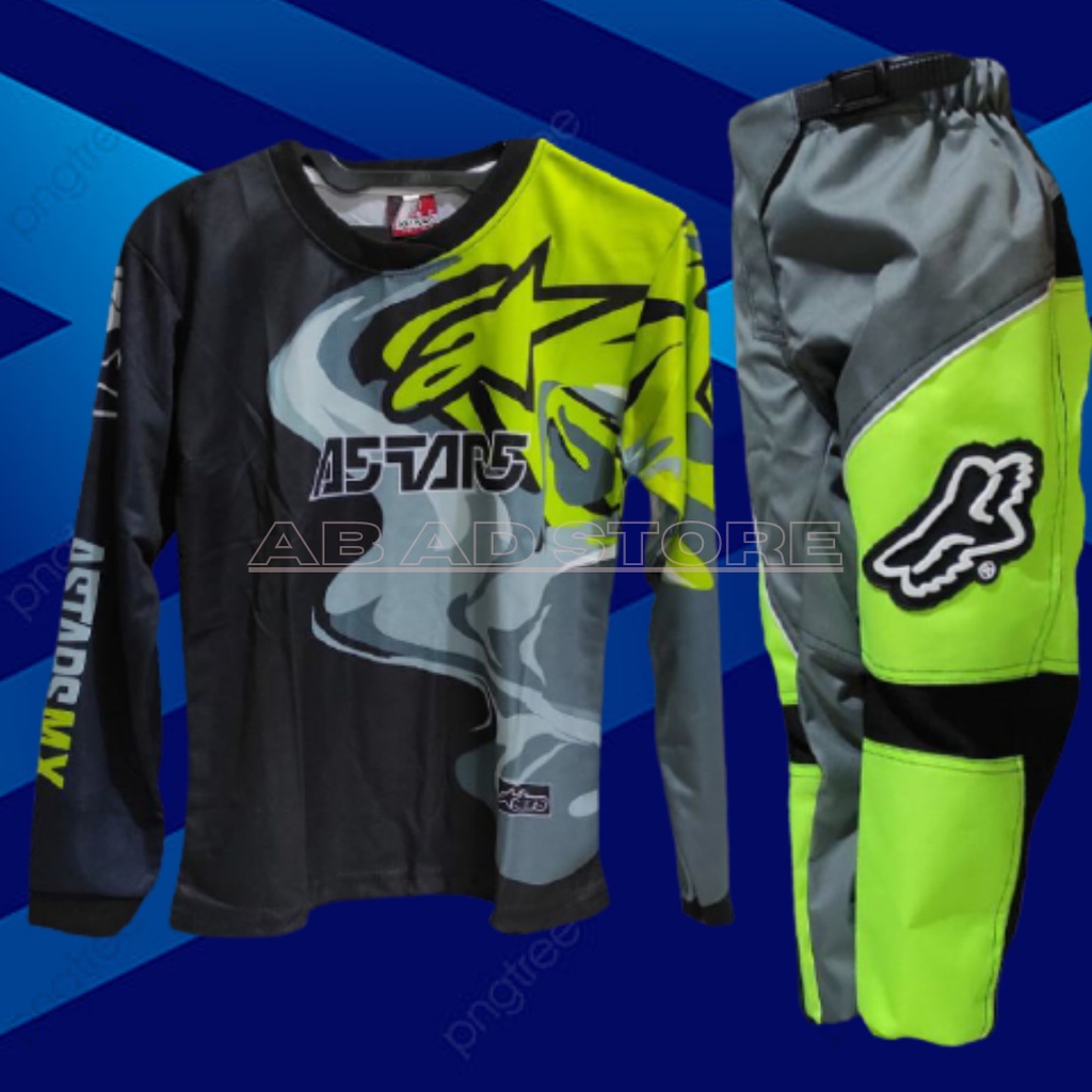 JERSEY BAJU TRAIL ANAK/Paket baju trail cross anak/ Set Setelan trail Jersey/ Set trail motocross an