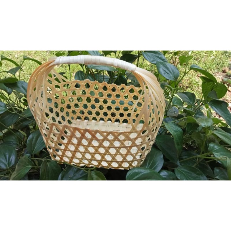 Tas Parcel Sembako Lebaran Anyaman Bambu Murah uk kecil