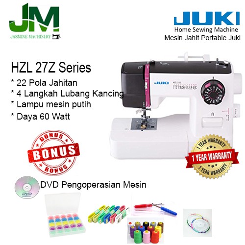 mesin jahit juki hzl 27z complited set sepatu optional