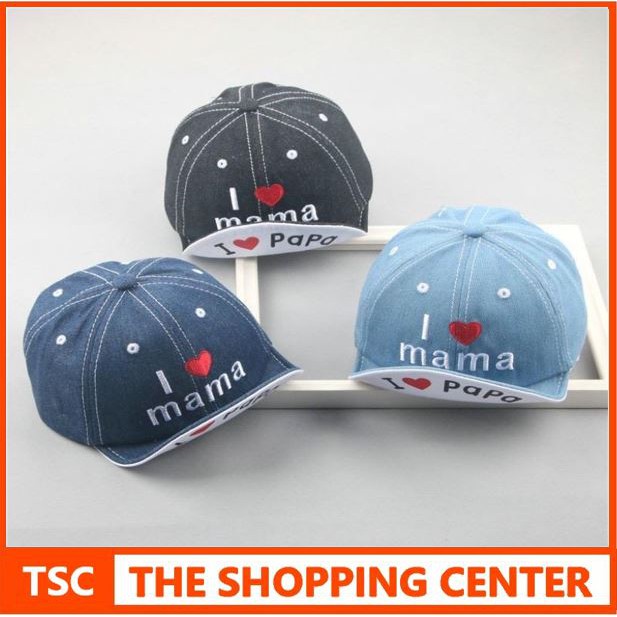 TSC - Topi Bayi I Love Papa I Love Mama Topi Anak