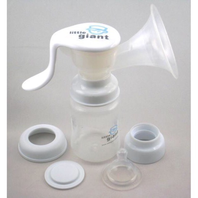 Little Giant Manual Breast Pump EMILY Pompa / Breastpump + Botol Susu Dot Wide Neck Free Kantong ASI