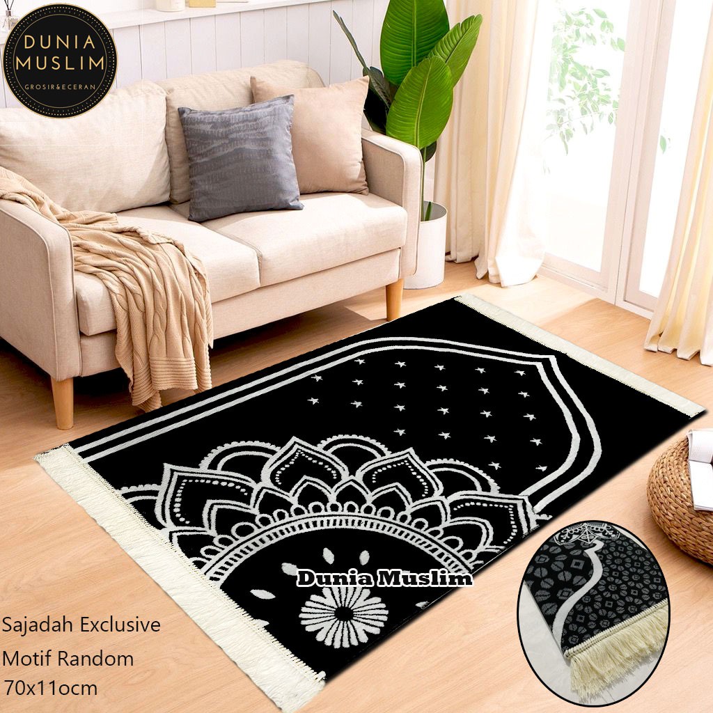 Sajadah Tebal Kiswah Turki Premium rumbai ukuran 70x110 cm