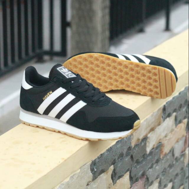 SEPATU ADIDAS HAVEN BLACK WHITE ORIGINAL INDONESIA BNWB | Shopee Indonesia